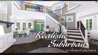 Realistic Suburban Family Home No Advanced Placement  House Build  Roblox  Bloxburg [upl. by Dlaniger]