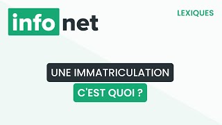 Une immatriculation cest quoi  définition aide lexique tuto explication [upl. by Inatsed]