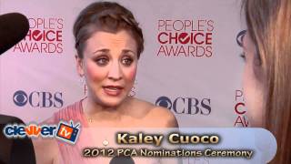 2012 Peoples Choice Awards  Kaley Cuoco Interview [upl. by Rollins]