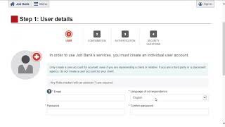 How to Create a User Account  Job Bank [upl. by Gratia]