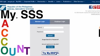 HOW TO CREATE MySSS ACCOUNT ONLINE [upl. by Abbate]