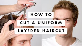 How to Cut A Uniform Layered Hair Cut Structure  Tutorial  Lesson  MIG Training [upl. by Brant]