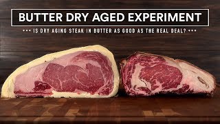 60 Days BUTTER DRY AGED Experiment vs Real Dry Aged Steaks [upl. by Ayeki163]