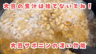 大豆の煮汁は捨てないでね！大豆サポニンの凄い効能！ [upl. by Irrol509]