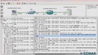 CCNA IPv6 DHCP server and DHCP relay agent configuration and testing Dynamic IPv6 [upl. by Kitarp]