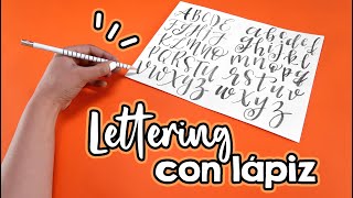 LETTERING con LÁPIZ 5 consejos para principiantes y ABECEDARIO COMPLETO ✄ Barbs Arenas Art [upl. by Nirihs952]