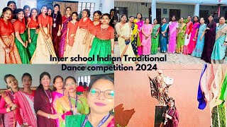 Inter school indian traditional dance competition 2024 in my school 🏫 [upl. by Dijam960]