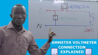 Ammeter Voltmeter connection  white board explanation  Electreca [upl. by Nnairak]