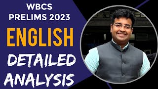 WBCS PRELIMS 2023 ENGLISH  DETAILED PAPER ANALYSIS WITH ANSWER KEY  Abhirup Bhattacharya WBCS [upl. by Dugaid]