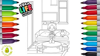 Toca Boca Bedroom Coloring Pages  Toca Boca life World [upl. by Ainitsirk]