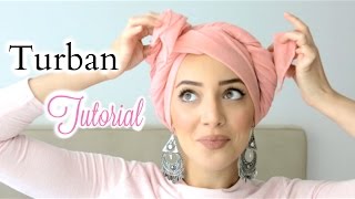 MY EASY PINLESS TURBAN TUTORIAL  COMMENT NOUER UN TURBAN SANS EPINGLES  Salima Le Vaut Bien [upl. by Inwat]