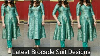 Latest Brocade Suit DesignsBrocade Dress DesignsBrocade Frock Suit  Fashion Jeet [upl. by Sidoney561]