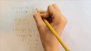 Solving 2 equations with 2 unknowns [upl. by Eanej]