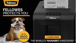 Fellowes 100M AutoMax Auto Feed Paper Shredder [upl. by Alecram]