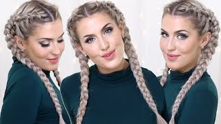 How To Dutch Braids with Clip In Extensions [upl. by Tonina613]