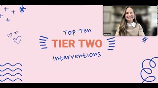 Top Ten Tier Two Interventions [upl. by Aryamoy]