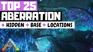 TOP 25 HIDDEN RATHOLE BASE LOCATIONS ABERRATION ARK Survival Evolved [upl. by Derman]