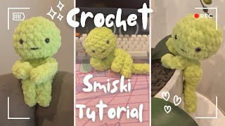 Crochet Smiski Tutorial  No sew Quick crochet project [upl. by Nimajnab336]