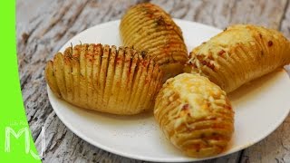 PATATAS HASSELBACK  Papas al horno rellenas de bacon y queso [upl. by Elnore]