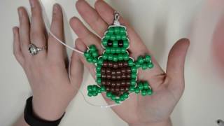 Beaded Turtle Keychain Tutorial [upl. by Anatole]