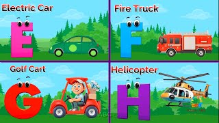 Vehicles phonics song  Alphabets song for kids Transport vehicle song for toddlers Phonics Song [upl. by Armalla]