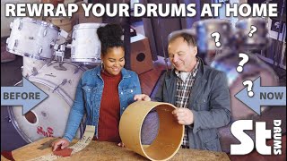 How to rewrap a drumkit at home [upl. by Aitret]