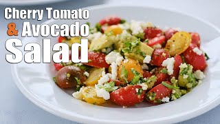 Cherry Tomato and Avocado Salad  Super Simple Salad Recipe [upl. by Paula]