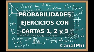 Probabilidades Ejercicios con cartas Ejercicios 1 2 y 3 [upl. by Saberhagen109]