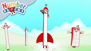 Numberblocks Sing Along with Ten 🚀🎤  Learn to Count [upl. by Kataway]