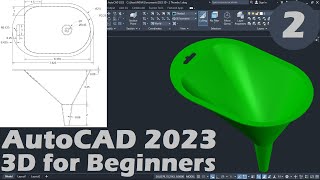 AutoCAD 2023 3D Tutorial for Beginners  2 [upl. by Waal153]