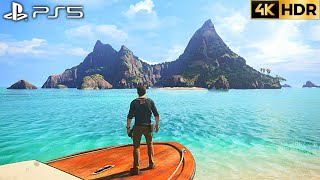 Uncharted 4 A Thiefs End PS5 4K HDR Gameplay Chapter 12 At Sea [upl. by Ardnoyek]