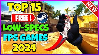 TOP 15 Free FPS GAMES for Low End PCLaptop  Early 2024 OfflineOnline [upl. by Leibman381]