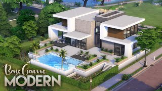 BASE GAME MODERN HOUSE  NO CC  The Sims 4 Speed Build [upl. by Abebi639]