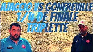 14 de Finale Triplette Ajaccio vs Gonfreville Trophée des Villes 2022  Pétanque [upl. by Arahset]