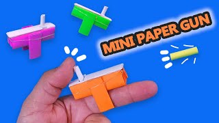 Mini Paper Gun DIY How to Make Easy Paper Gun that shoots paper bullets Best office Paper Nerf Gun [upl. by Kopans]