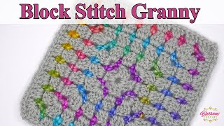 Block Stitch Granny Square  Simple Crochet Blanket [upl. by Okram424]