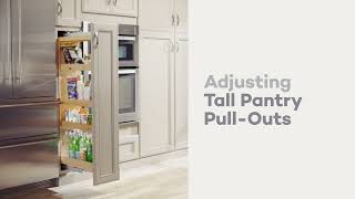 How to Adjust KraftMaid Tall Pantry Pull Out Cabinets [upl. by Zurciram]