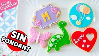 GALLETAS DECORADAS SIN FONDANT  ESPECIALES PARA CELEBRACIONES  Quiero Cupcakes [upl. by Zurn792]