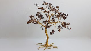 SEMI PRECIOUS STONE WIRE TREE TUTORIAL  Easy Crafts to Make and Sell or Gift [upl. by Sarilda]