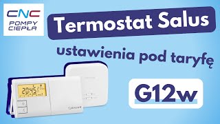 Ustawianie termostatu Salus pod taryfę G12w  CNC Pompy Ciepła [upl. by Avirt466]