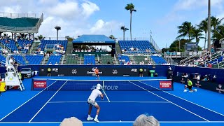 Thanasi Kokkinakis vs Brandon Holt Delray Beach Court Level View Highlights 4K 60fps [upl. by Stoller38]