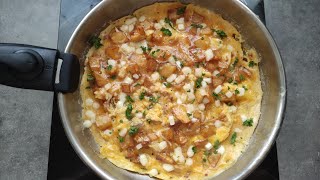 recette  omelette fromage amp pomme de terre frit [upl. by Naxor512]