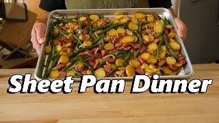 Simple and Tasty Sheet Pan Meal  Kielbasa Recipe [upl. by Nnyletak275]