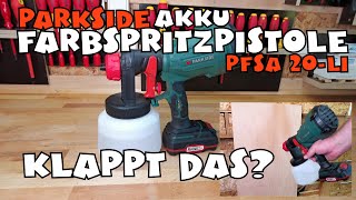 Wie sprüht die Lidl  PARKSIDE® AkkuFarbspritzpistole PFSA 20Li [upl. by Esilahc]