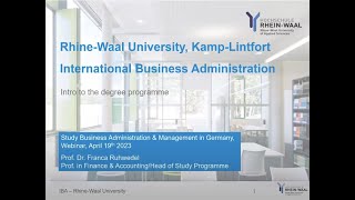 Rhine Waal University of Applied Sciences B A International Business Administration [upl. by Adnanref]