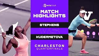 Veronika Kudermetova vs Sloane Stephens  2021 Charleston Quarterfinals  WTA Match Highlights [upl. by Esau]