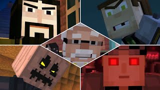 Minecraft Story Mode  All Bosses amp Endings [upl. by Lorn]