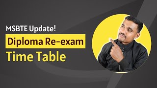 Diploma Re Exam Time Table [upl. by Alohs]