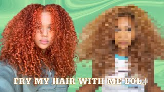 Dying my Copper Hair Blonde  Bronde  Hair Color Transformation [upl. by Loralee]