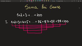 Suma lui Gauss Clasa a 5a  Teorie si Exercitii Invata Matematica Usor  Meditatii Online [upl. by Erbma606]